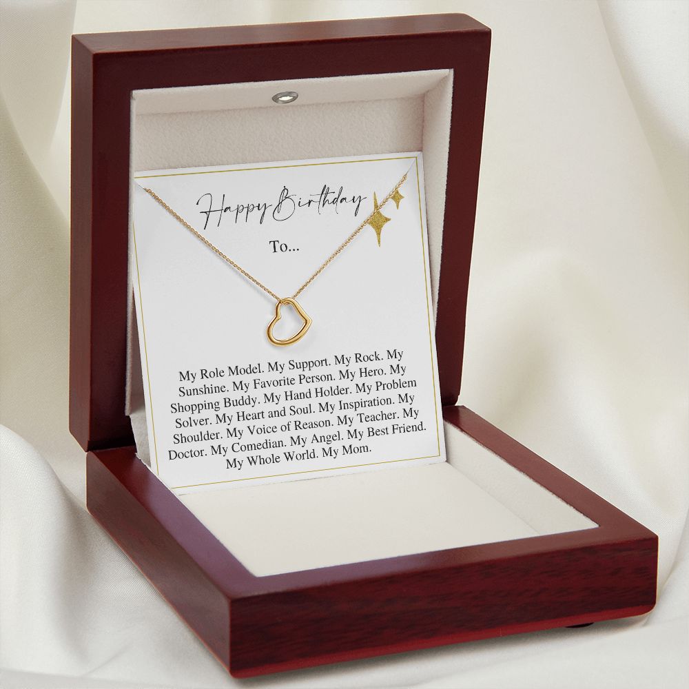 My Whole World - Gift For Mom - Delicate Heart