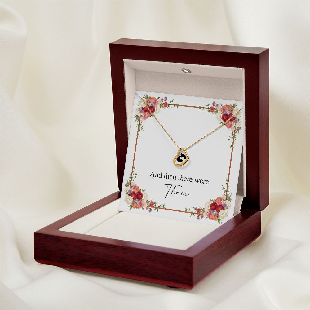 There Were Three - Expecting Mom Gift - Delicate Heart
