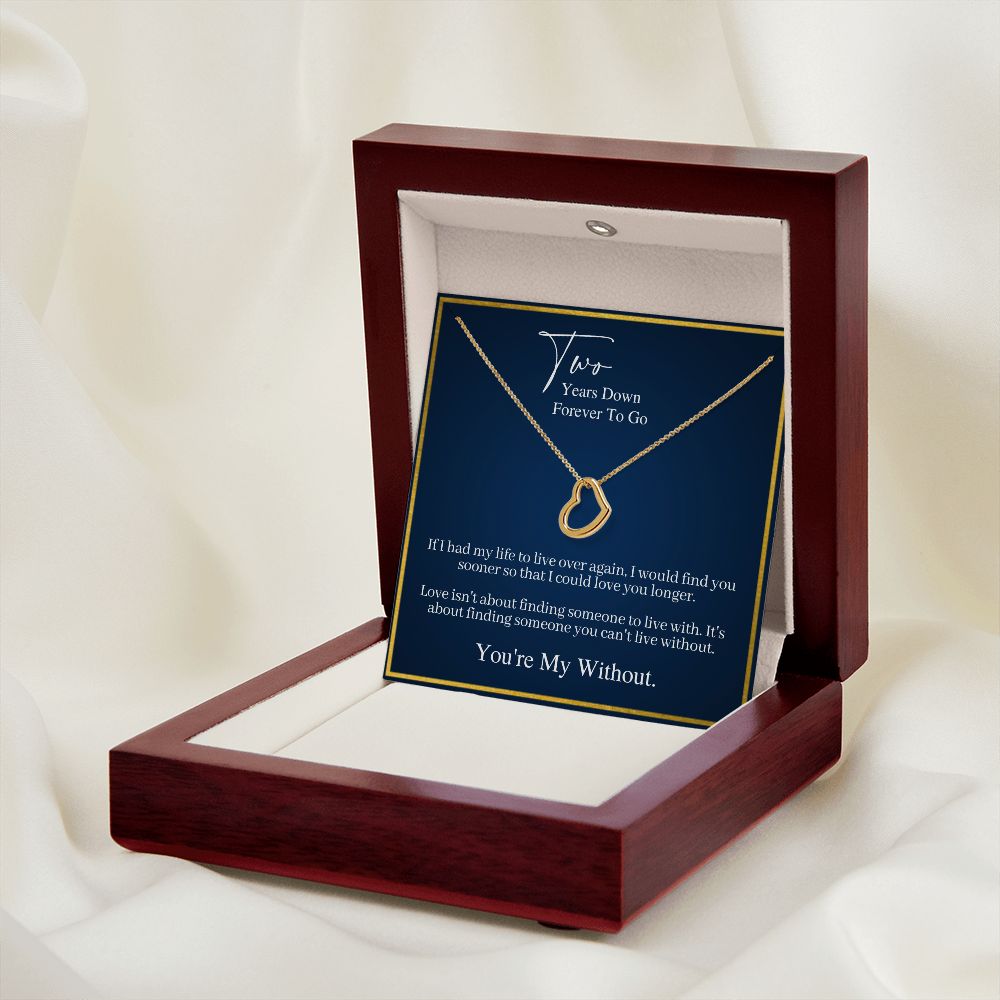 Finding You - 2nd Anniversary Gift - Delicate Heart