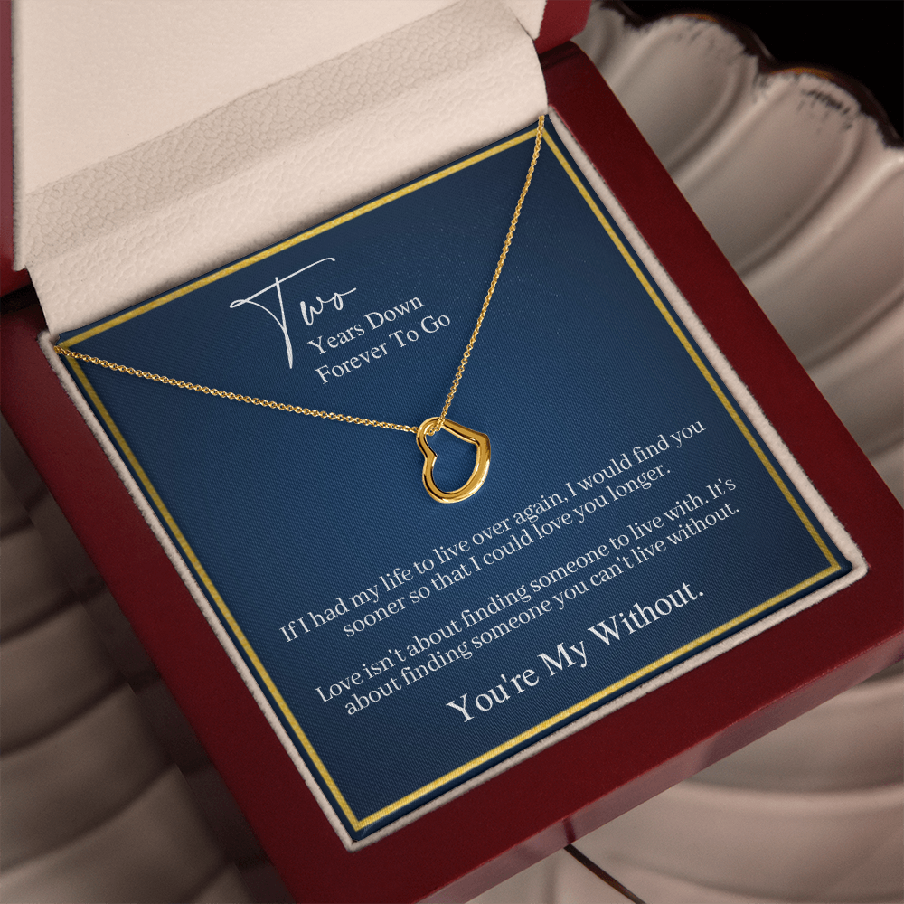 Finding You - 2nd Anniversary Gift - Delicate Heart