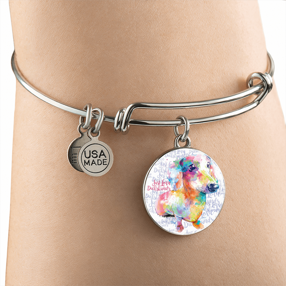 Just Love Dachshunds Bracelet with Personalised Option