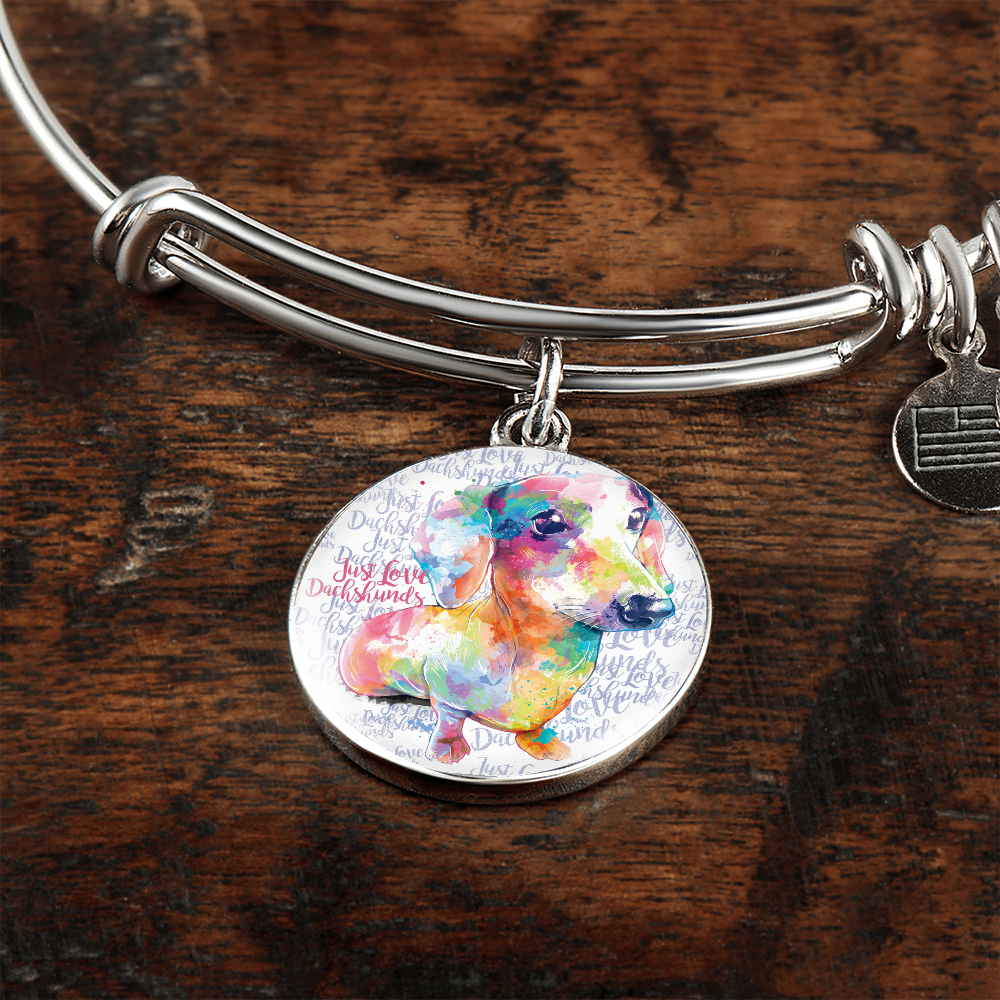Just Love Dachshunds Bracelet with Personalised Option