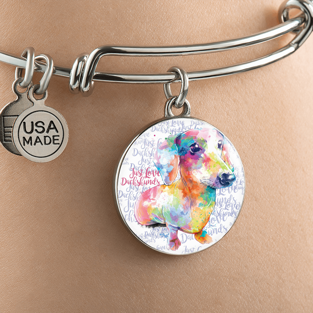 Just Love Dachshunds Bracelet with Personalised Option