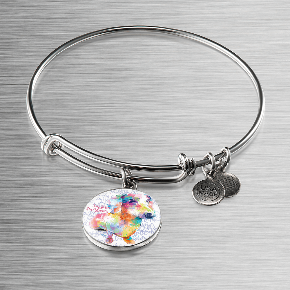 Just Love Dachshunds Bracelet with Personalised Option
