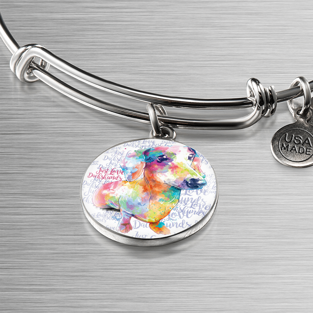 Just Love Dachshunds Bracelet with Personalised Option