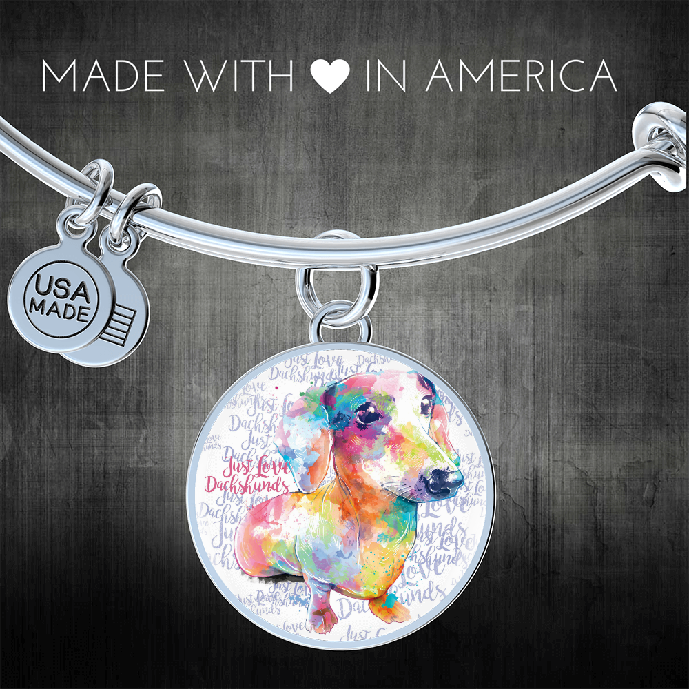 Just Love Dachshunds Bracelet with Personalised Option