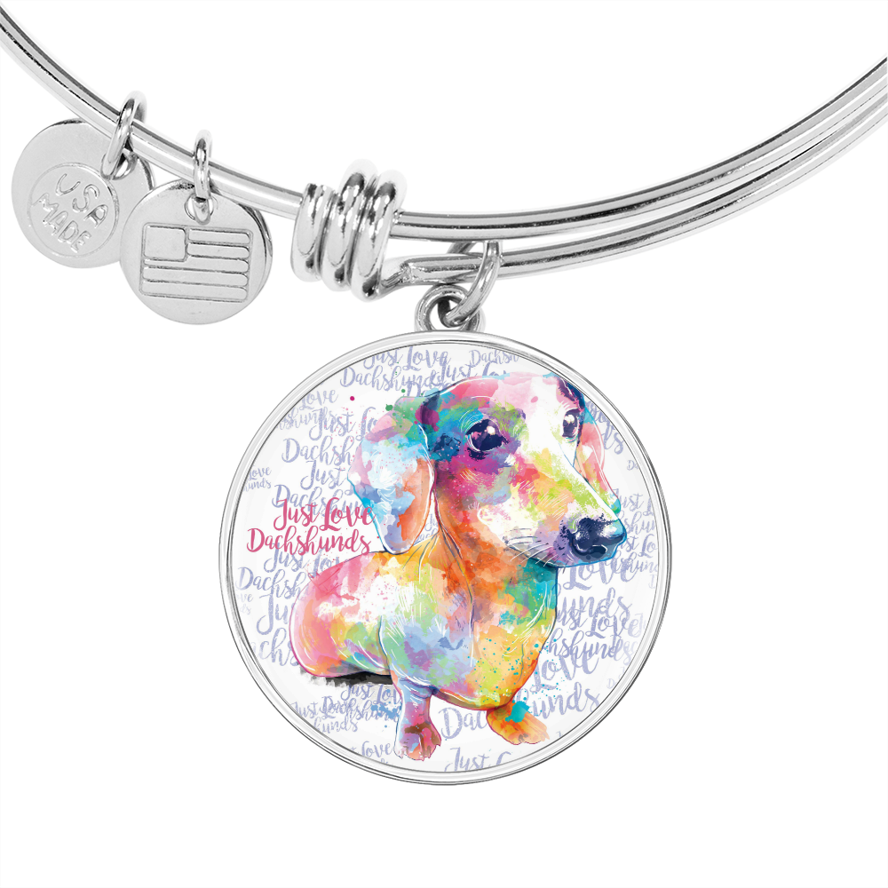 Just Love Dachshunds Bracelet with Personalised Option