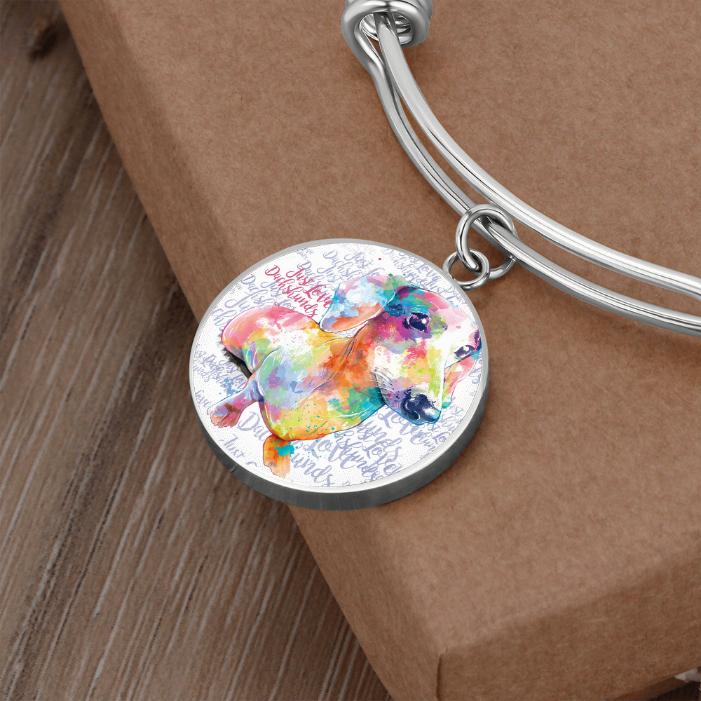 Just Love Dachshunds Bracelet with Personalised Option