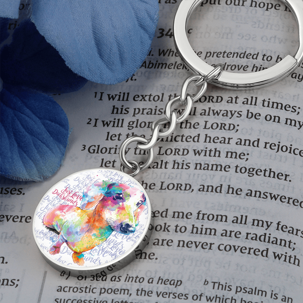 Dachshund Keychain with Personalised Option