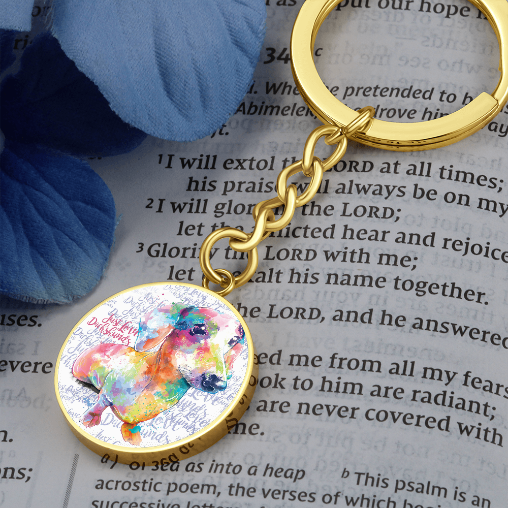 Dachshund Keychain with Personalised Option