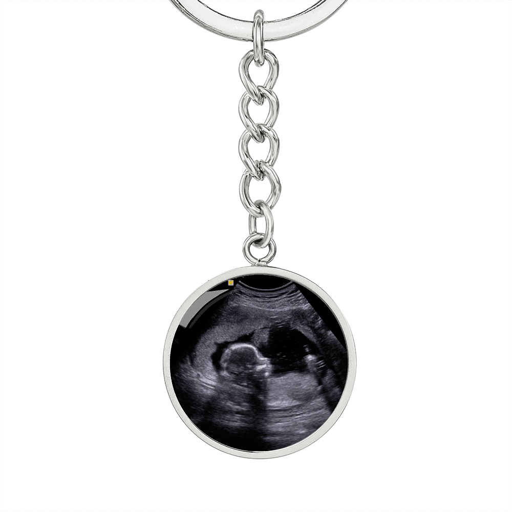 Daddy Can You Feel Me - Dad To Be Gift - Sonogram Keychain