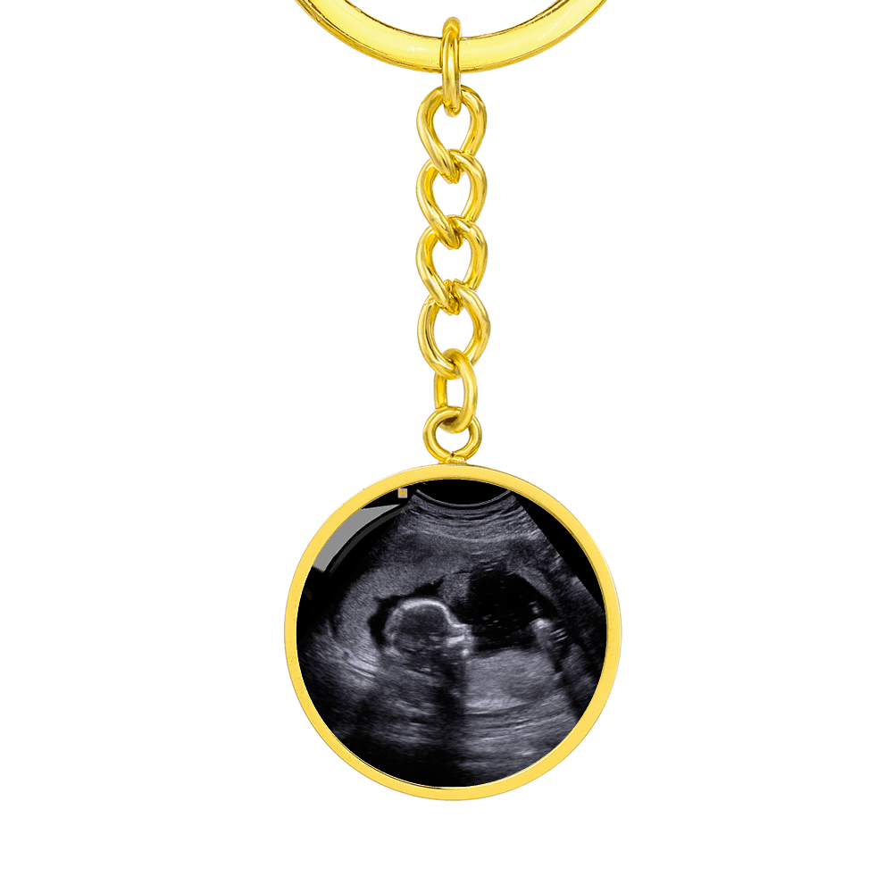 Daddy Can You Feel Me - Dad To Be Gift - Sonogram Keychain