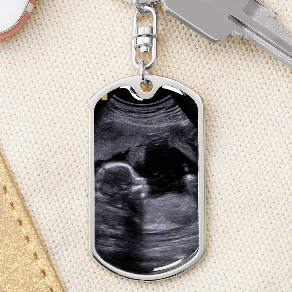 Daddy Can You Feel Me - Daddy To Be Gift - Sonogram Keychain