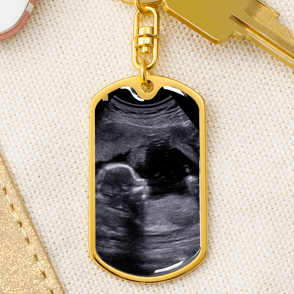 Daddy Can You Feel Me - Daddy To Be Gift - Sonogram Keychain