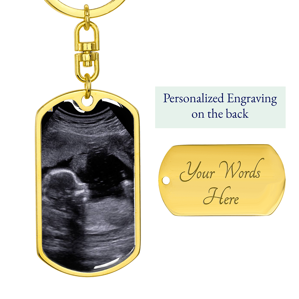 Daddy Can You Feel Me - Daddy To Be Gift - Sonogram Keychain